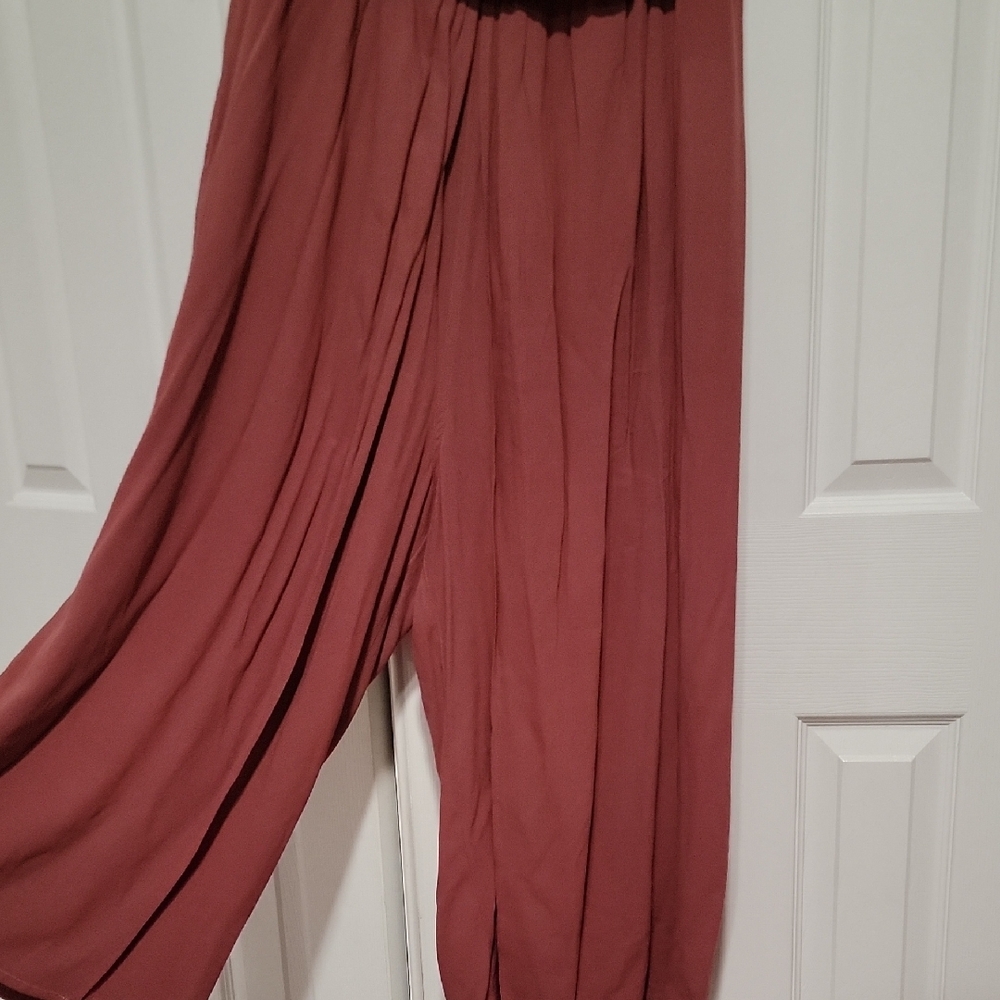 City Chic Off-Shoulder Jumpsuit in Dusty Rose - Picture 2 of 4